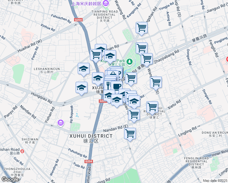 map of restaurants, bars, coffee shops, grocery stores, and more near in 