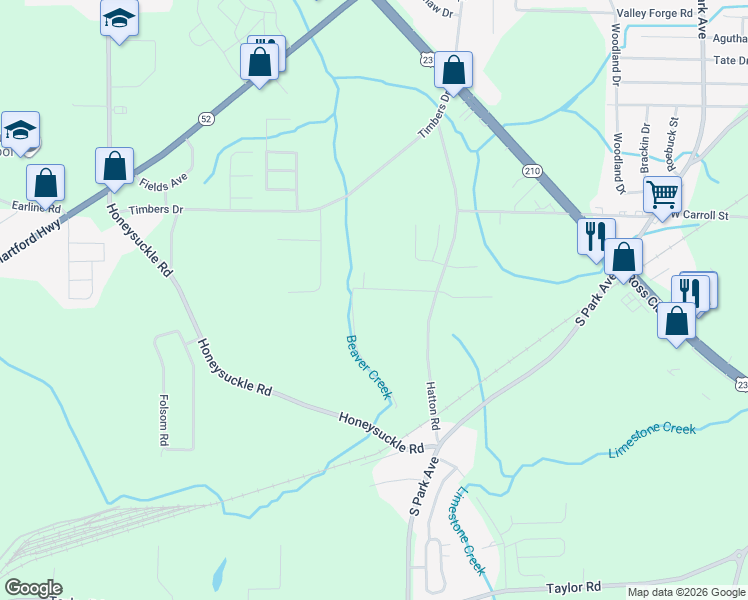 map of restaurants, bars, coffee shops, grocery stores, and more near 1511 Shrewsbury Drive in Dothan