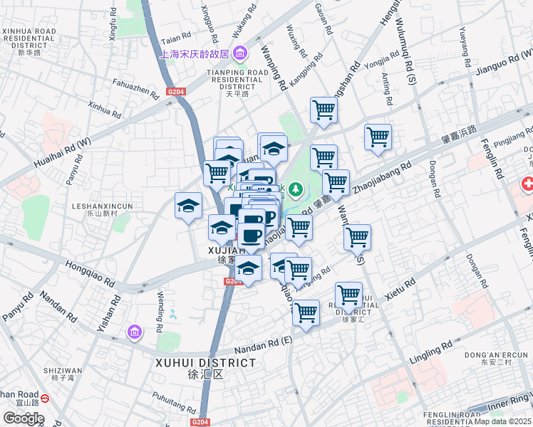 map of restaurants, bars, coffee shops, grocery stores, and more near in 