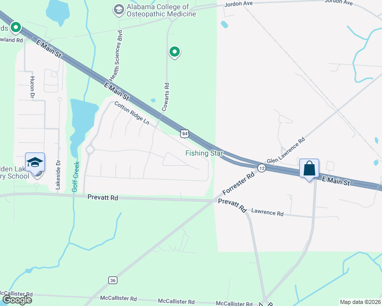 map of restaurants, bars, coffee shops, grocery stores, and more near 4116 U.S. 84 in Dothan