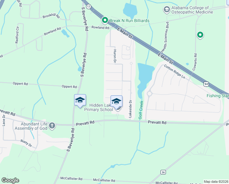 map of restaurants, bars, coffee shops, grocery stores, and more near 109 Michigan Drive in Dothan