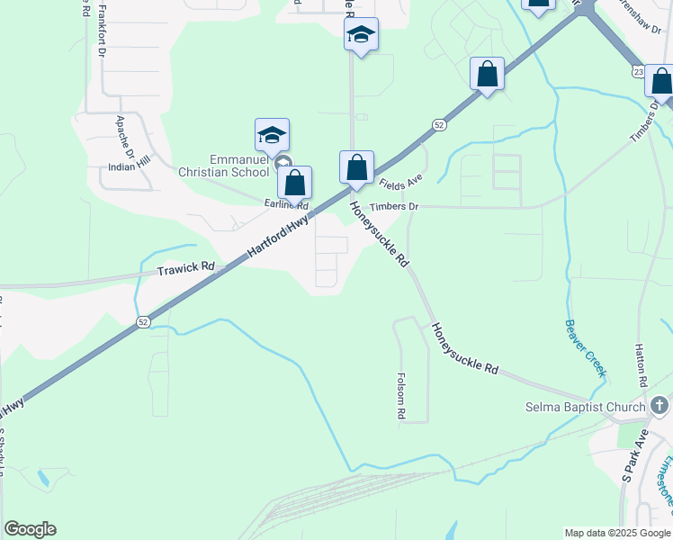 map of restaurants, bars, coffee shops, grocery stores, and more near 398 Mount Vernon Lane in Dothan