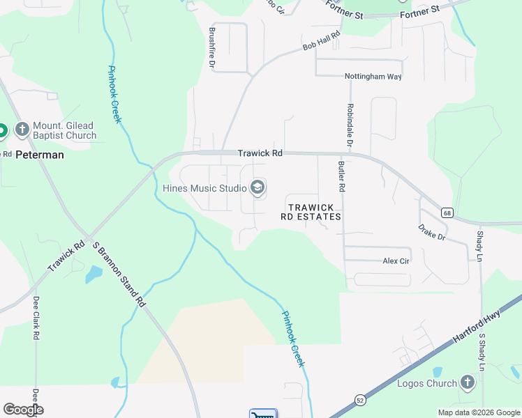 map of restaurants, bars, coffee shops, grocery stores, and more near 205 Paul Revere Run in Dothan