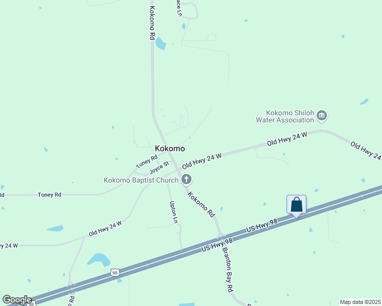 map of restaurants, bars, coffee shops, grocery stores, and more near 377-389 Old Highway 24 West in Kokomo