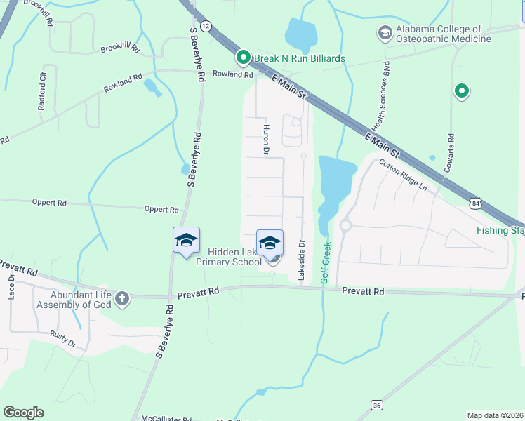 map of restaurants, bars, coffee shops, grocery stores, and more near 109 Michigan Drive in Dothan