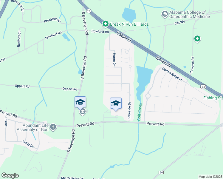map of restaurants, bars, coffee shops, grocery stores, and more near 112 Michigan Drive in Dothan