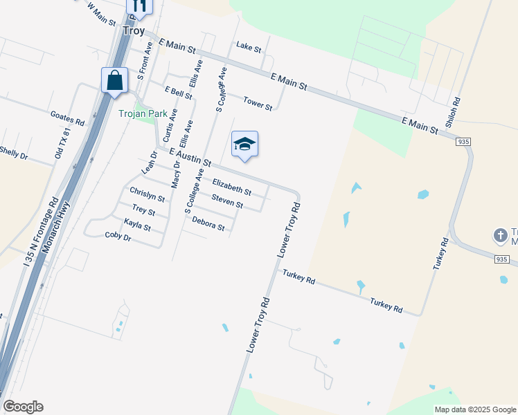 map of restaurants, bars, coffee shops, grocery stores, and more near 714 Lower Troy Road in Troy