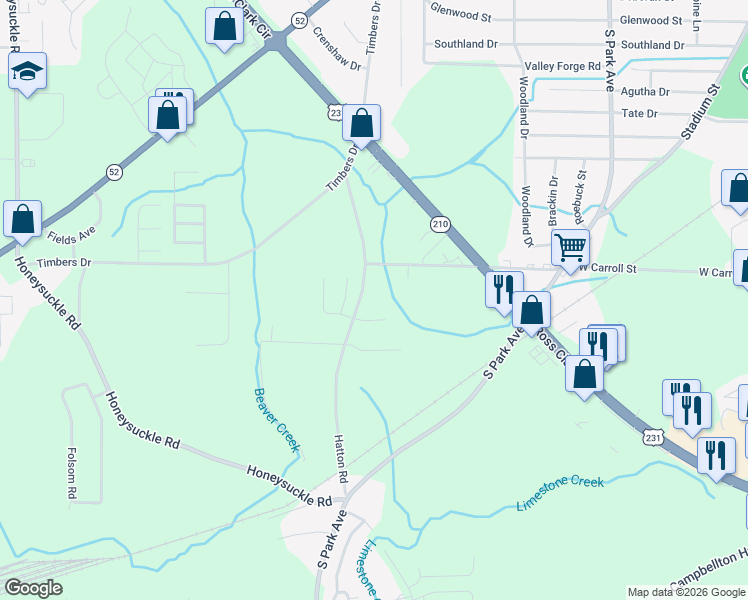map of restaurants, bars, coffee shops, grocery stores, and more near 110 Sawtooth Drive in Dothan