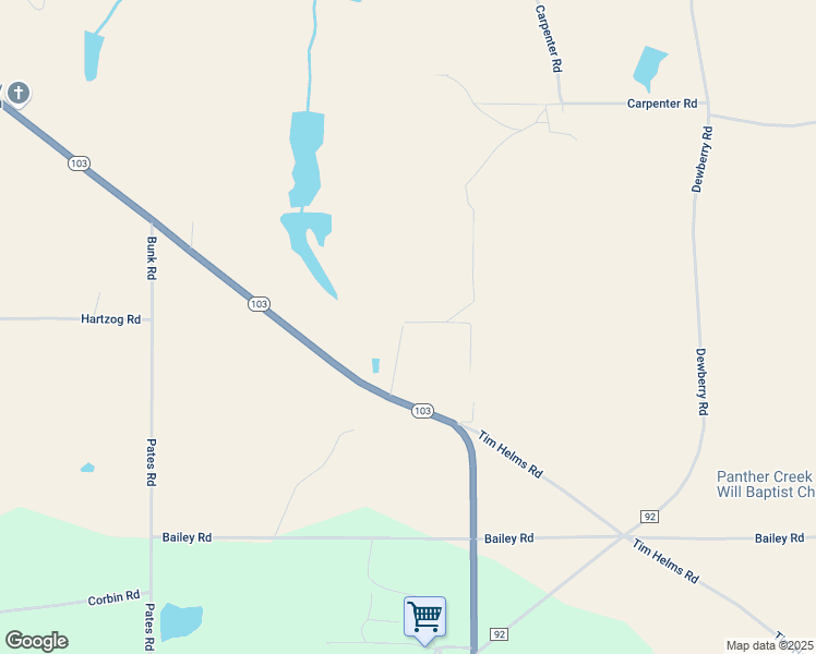 map of restaurants, bars, coffee shops, grocery stores, and more near 1995 Alabama 103 in Slocomb
