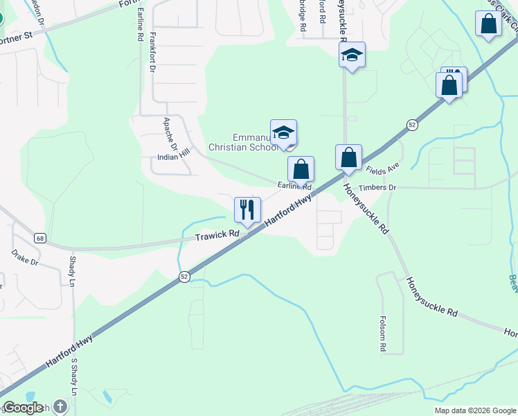 map of restaurants, bars, coffee shops, grocery stores, and more near 201 Autumn Ridge Drive in Dothan
