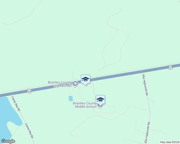 map of restaurants, bars, coffee shops, grocery stores, and more near 42 Patricia H Lane in Nahunta