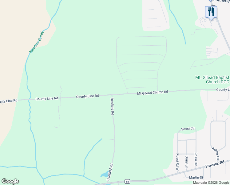 map of restaurants, bars, coffee shops, grocery stores, and more near 1120 County Line Road in Dothan