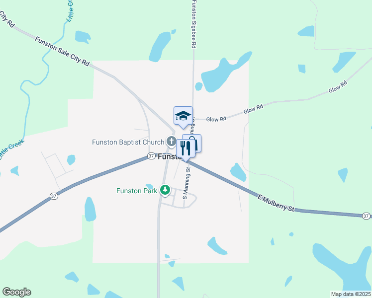 map of restaurants, bars, coffee shops, grocery stores, and more near in Funston