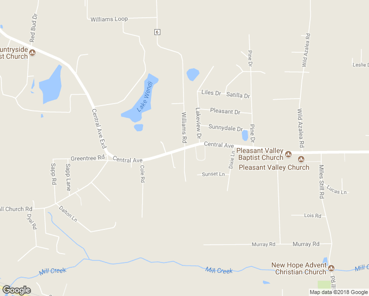 map of restaurants, bars, coffee shops, grocery stores, and more near Central Avenue in Waycross