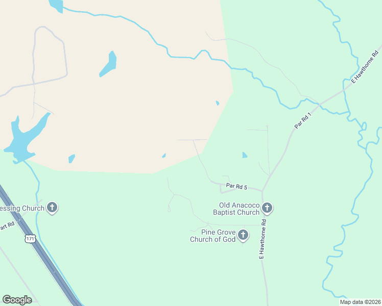 map of restaurants, bars, coffee shops, grocery stores, and more near Par Road 5 in Leesville