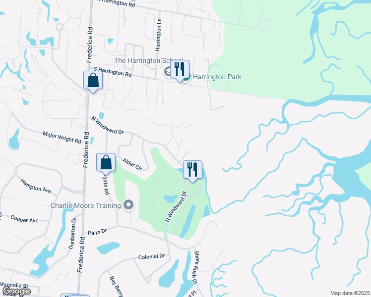map of restaurants, bars, coffee shops, grocery stores, and more near 494 Cedar Walk in St. Simons Island