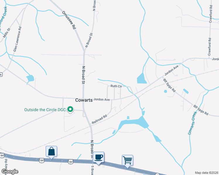 map of restaurants, bars, coffee shops, grocery stores, and more near 73 Martha Street in Cowarts