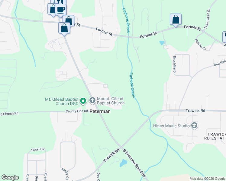 map of restaurants, bars, coffee shops, grocery stores, and more near 2711 South Brannon Stand Road in Dothan