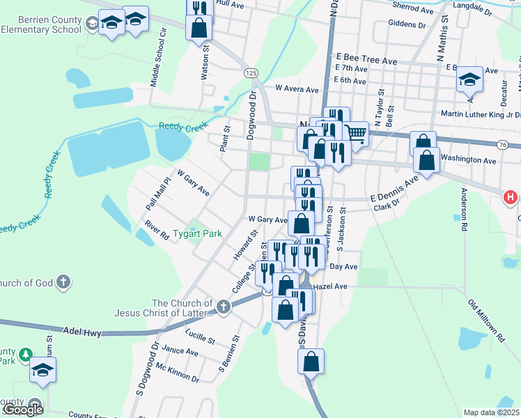 map of restaurants, bars, coffee shops, grocery stores, and more near 404 Dogwood Drive in Nashville