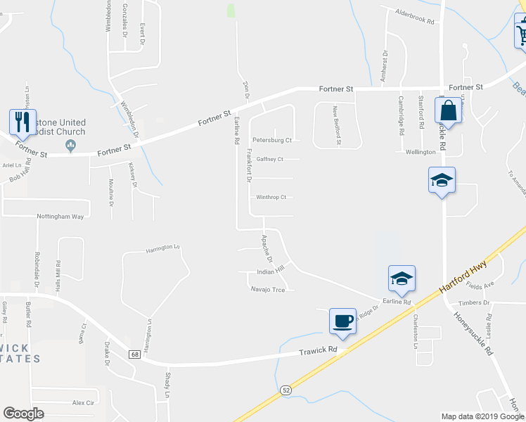 map of restaurants, bars, coffee shops, grocery stores, and more near 701 Frankfort Drive in Dothan