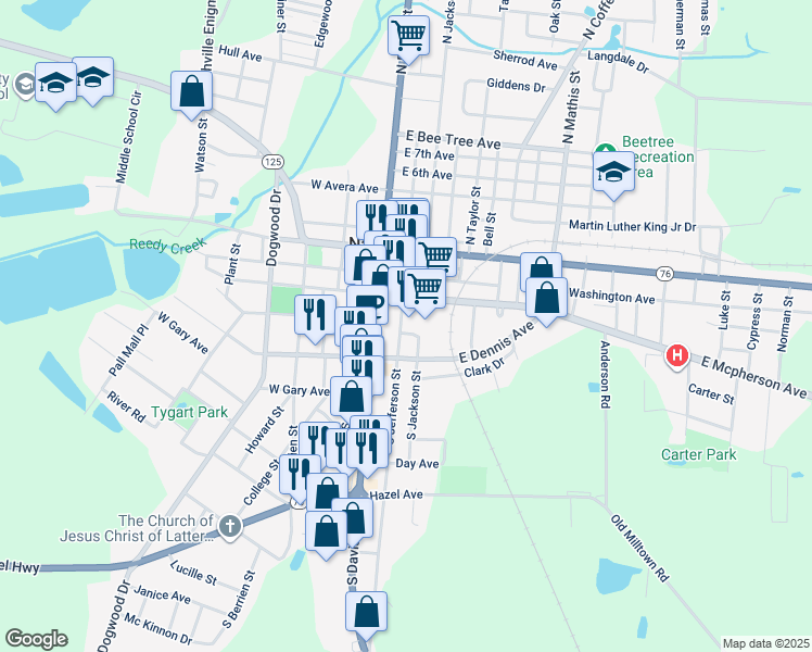map of restaurants, bars, coffee shops, grocery stores, and more near 207 East Mcpherson Avenue in Nashville