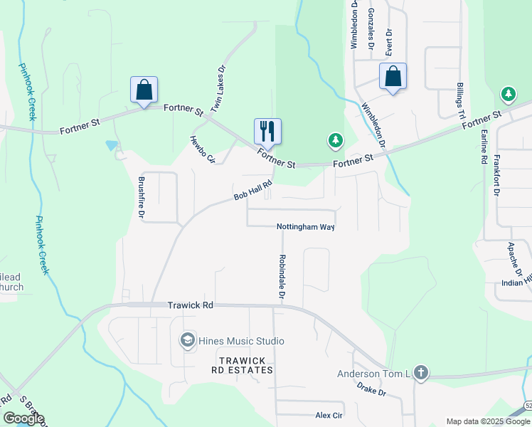 map of restaurants, bars, coffee shops, grocery stores, and more near 3031 Nottingham Way in Dothan