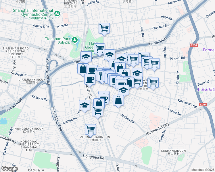map of restaurants, bars, coffee shops, grocery stores, and more near in 