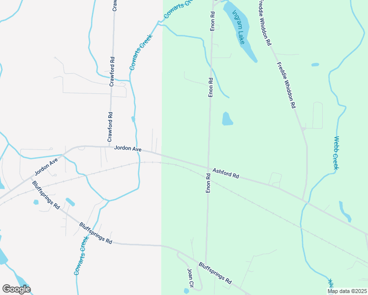 map of restaurants, bars, coffee shops, grocery stores, and more near 4453 Jordon Avenue in Cowarts