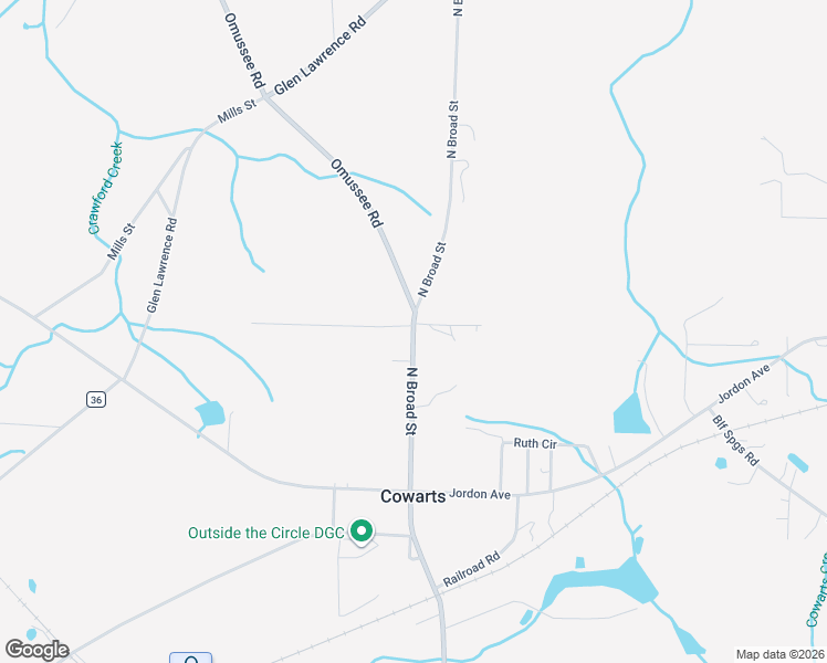 map of restaurants, bars, coffee shops, grocery stores, and more near 1-255 Wicker Road in Cowarts