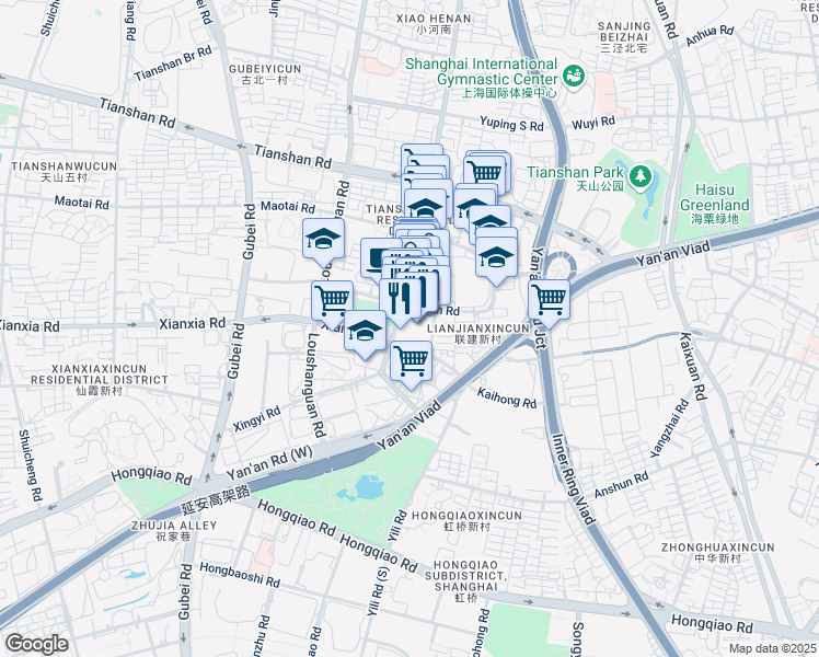 map of restaurants, bars, coffee shops, grocery stores, and more near in 