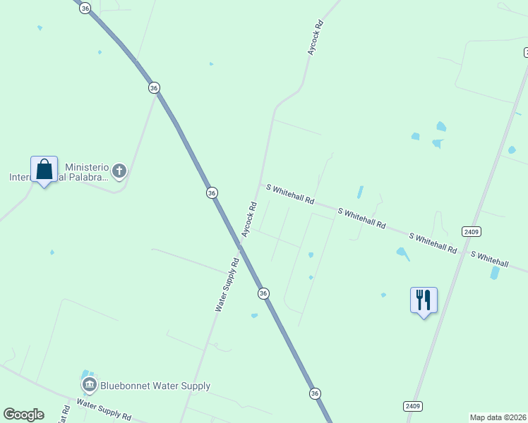 map of restaurants, bars, coffee shops, grocery stores, and more near 7661 Aycock Road in Bell