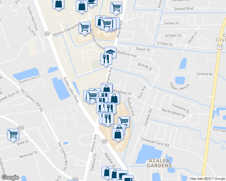 map of restaurants, bars, coffee shops, grocery stores, and more near 84 Buckingham Pl in Brunswick