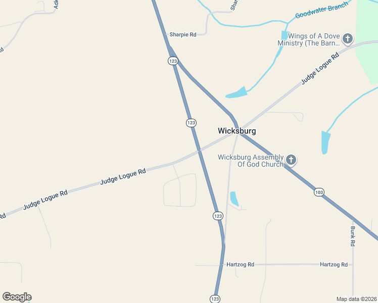 map of restaurants, bars, coffee shops, grocery stores, and more near 5613 Judge Logue Road in Newton