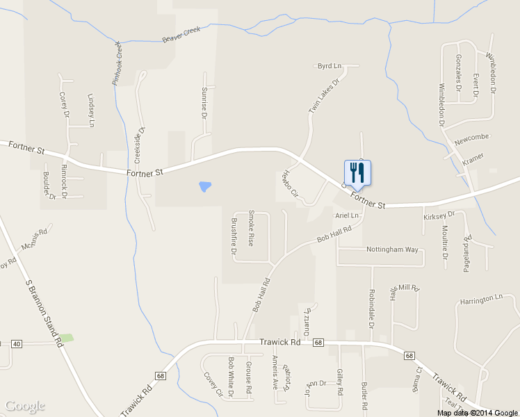 map of restaurants, bars, coffee shops, grocery stores, and more near 232 Brushfire Drive in Dothan