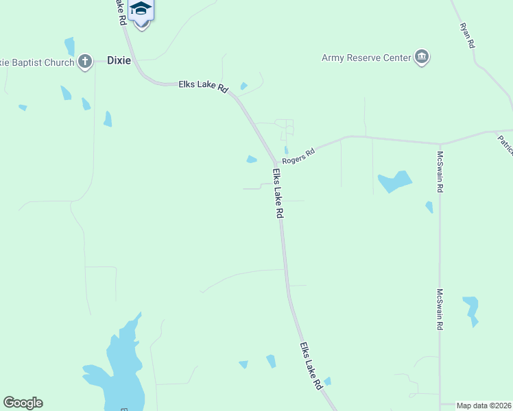 map of restaurants, bars, coffee shops, grocery stores, and more near 983 Elks Lake Road in Hattiesburg