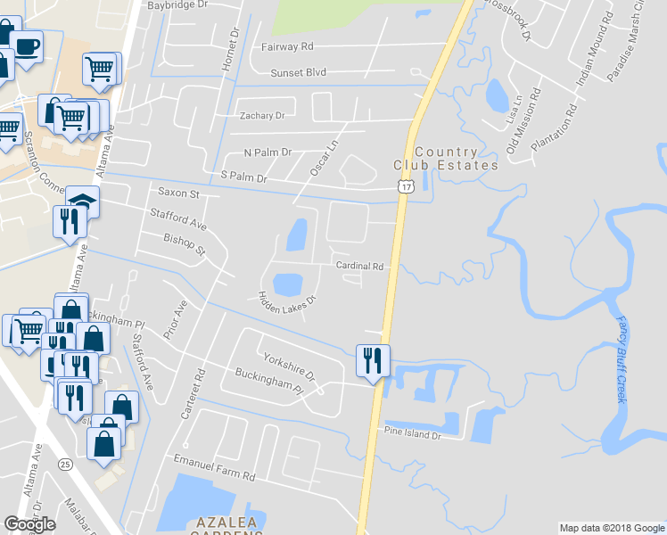 map of restaurants, bars, coffee shops, grocery stores, and more near 197 Cardinal Road in Brunswick