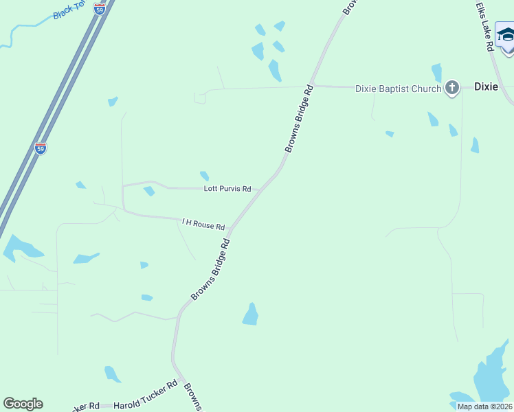 map of restaurants, bars, coffee shops, grocery stores, and more near 1414 Browns Bridge Road in Hattiesburg