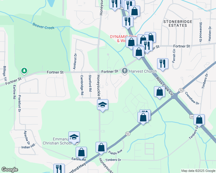 map of restaurants, bars, coffee shops, grocery stores, and more near 137 Cove Lane in Dothan