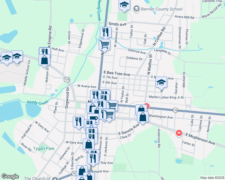 map of restaurants, bars, coffee shops, grocery stores, and more near 211 N Jackson St in Nashville