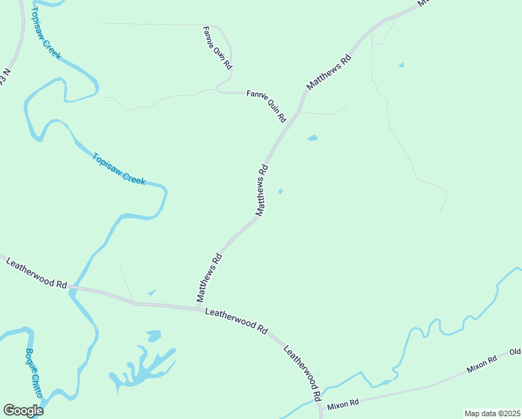 map of restaurants, bars, coffee shops, grocery stores, and more near 1600 Matthews Road in Tylertown