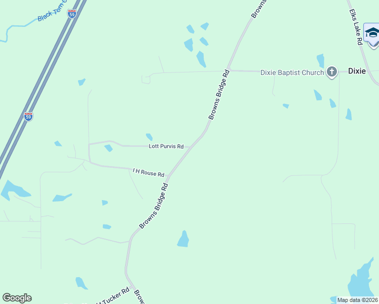 map of restaurants, bars, coffee shops, grocery stores, and more near 1414 Browns Bridge Road in Hattiesburg