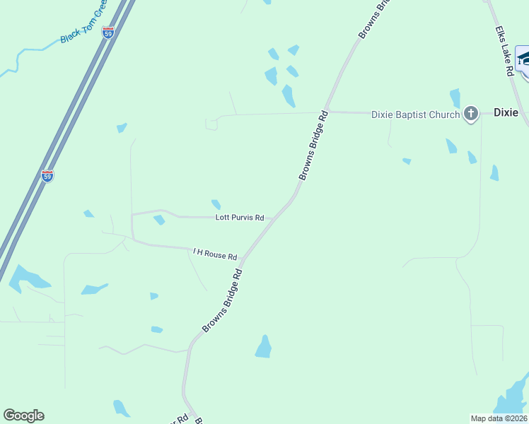 map of restaurants, bars, coffee shops, grocery stores, and more near 8 Lott Purvis Road in Hattiesburg