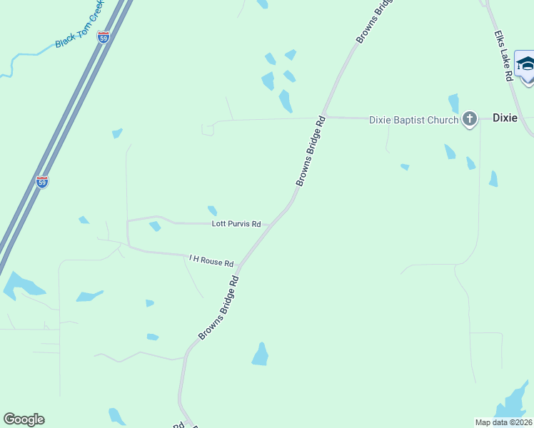 map of restaurants, bars, coffee shops, grocery stores, and more near 8 Lott Purvis Road in Hattiesburg