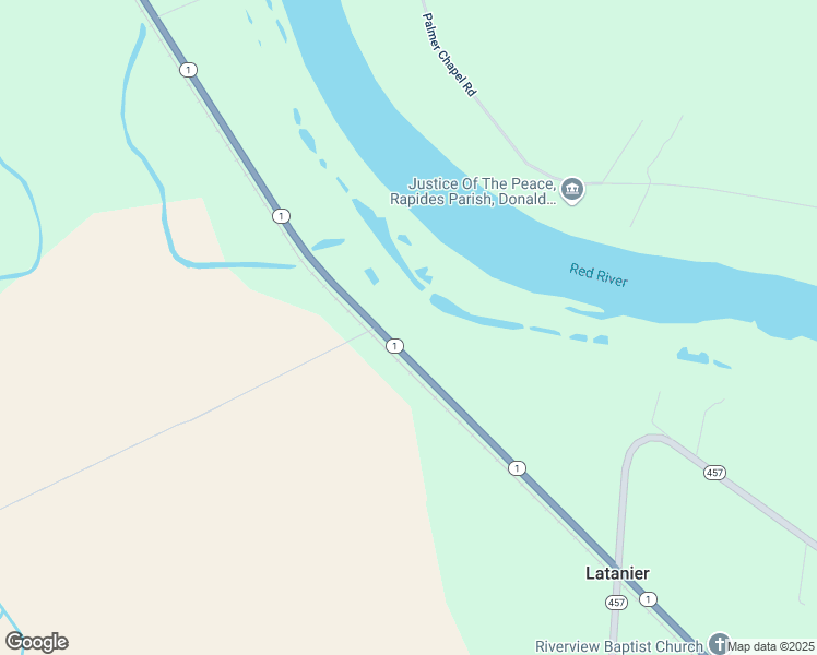 map of restaurants, bars, coffee shops, grocery stores, and more near 8505 Louisiana 1 in Alexandria