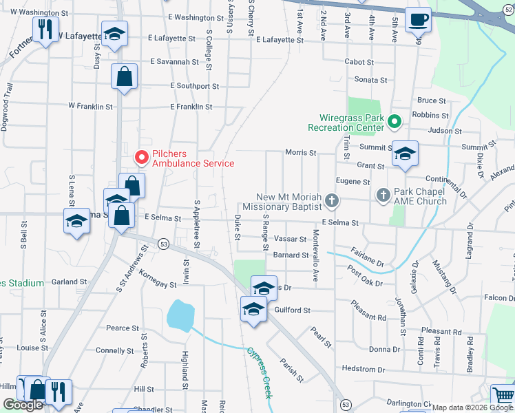 map of restaurants, bars, coffee shops, grocery stores, and more near 512 Dutch Street in Dothan