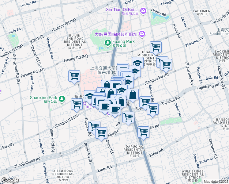 map of restaurants, bars, coffee shops, grocery stores, and more near in 