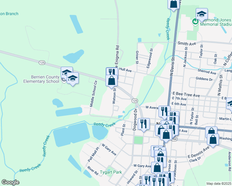 map of restaurants, bars, coffee shops, grocery stores, and more near 201-319 Watson Street in Nashville