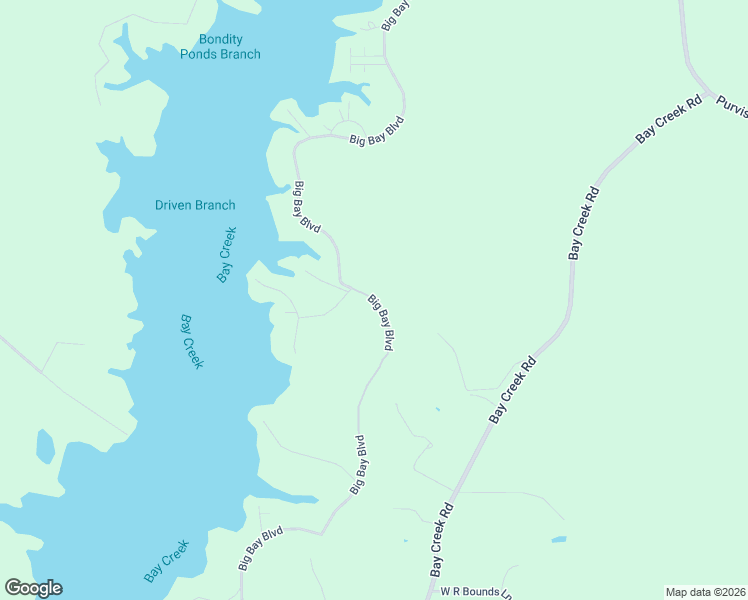 map of restaurants, bars, coffee shops, grocery stores, and more near Big Bay Boulevard in Lumberton