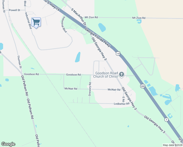 map of restaurants, bars, coffee shops, grocery stores, and more near 733 Flamingo Drive in Camilla