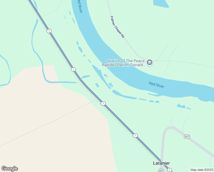 map of restaurants, bars, coffee shops, grocery stores, and more near 8505 Louisiana 1 in Alexandria